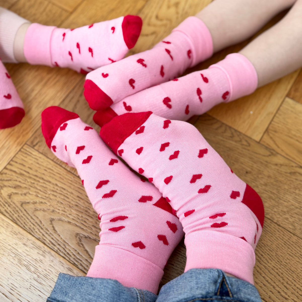 Amore ♥️ Matching Adult and Child Family Socks Gift Set  - The Perfect Gift for Valentines or Mother's Day