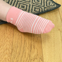 Personalised set of Multi-award winning Non-Slip Stay on Baby and Toddler Socks - Pink - 0-2 years