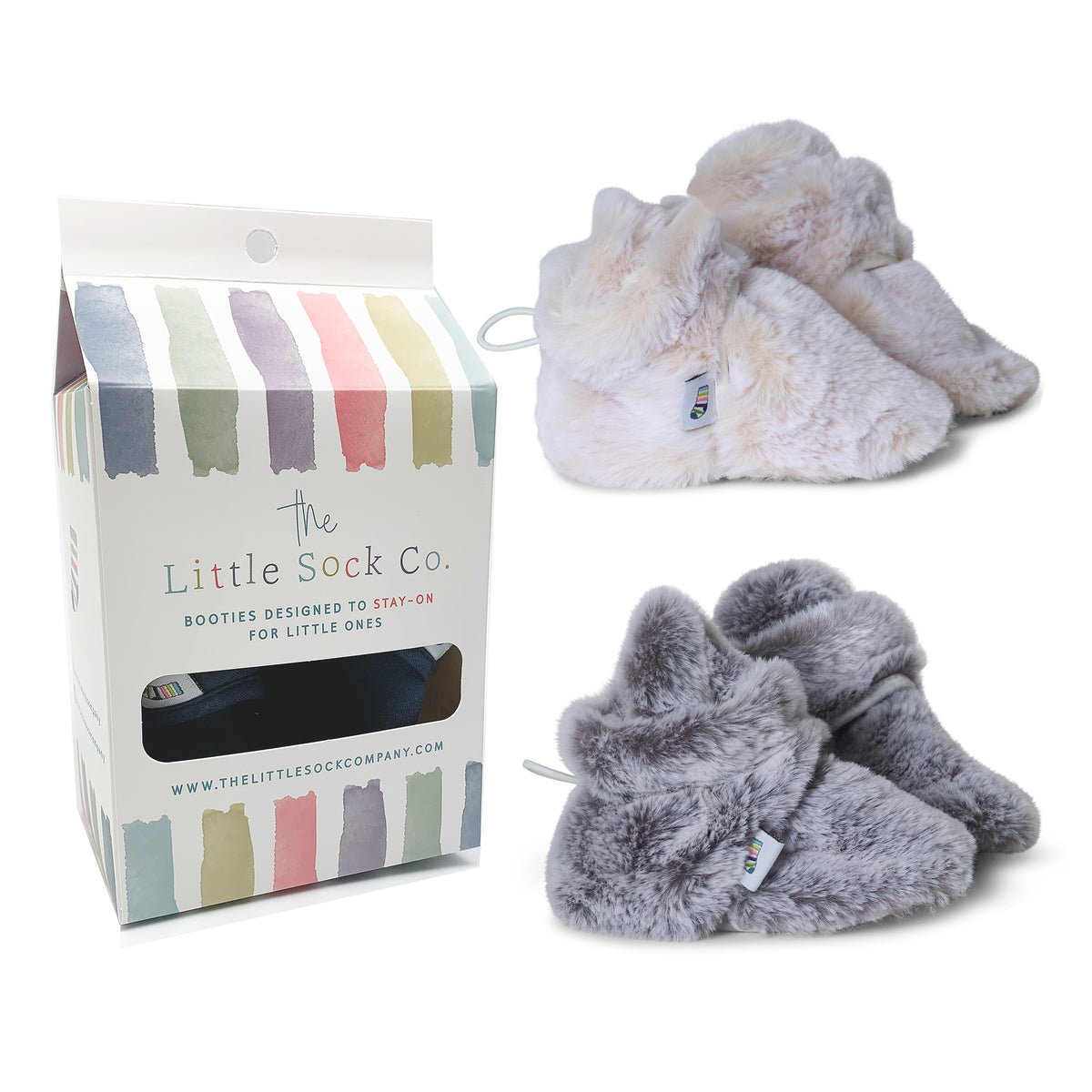 2 Pack of Stay-on, Non-Slip Booties - Mix 'n' Match Colours