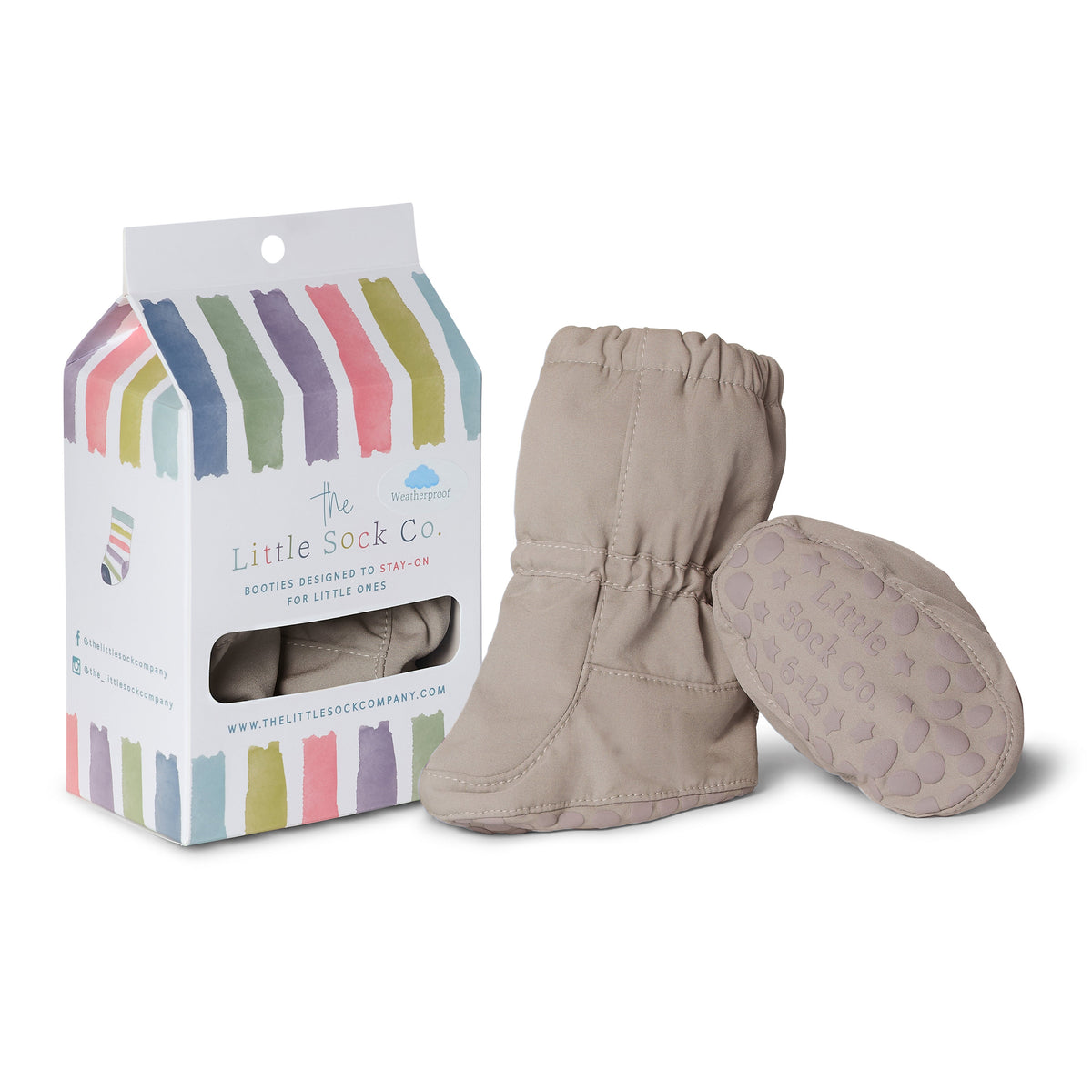 All Weather Stay-on Booties - Showerproof & Windproof in Haze