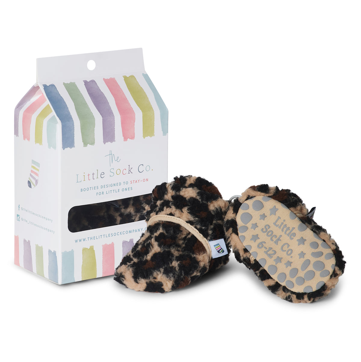 Leo - Stay-on, Non-Slip Booties - Plush Pram Slipper