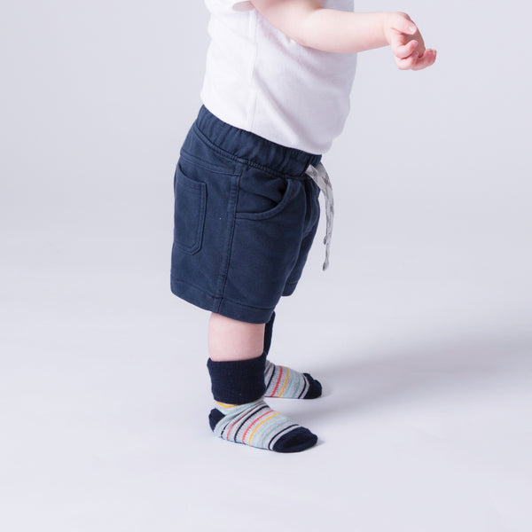 OUTLET - SMALLER FIT - Baby and Child's Mini Me Matching Socks in Bobby Stripe
