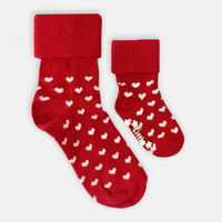 Mini Me Matching Adult and Child Socks Gift Set in Red Hearts - The Perfect Personalised Birthday or Mother's Day Gift ♥️