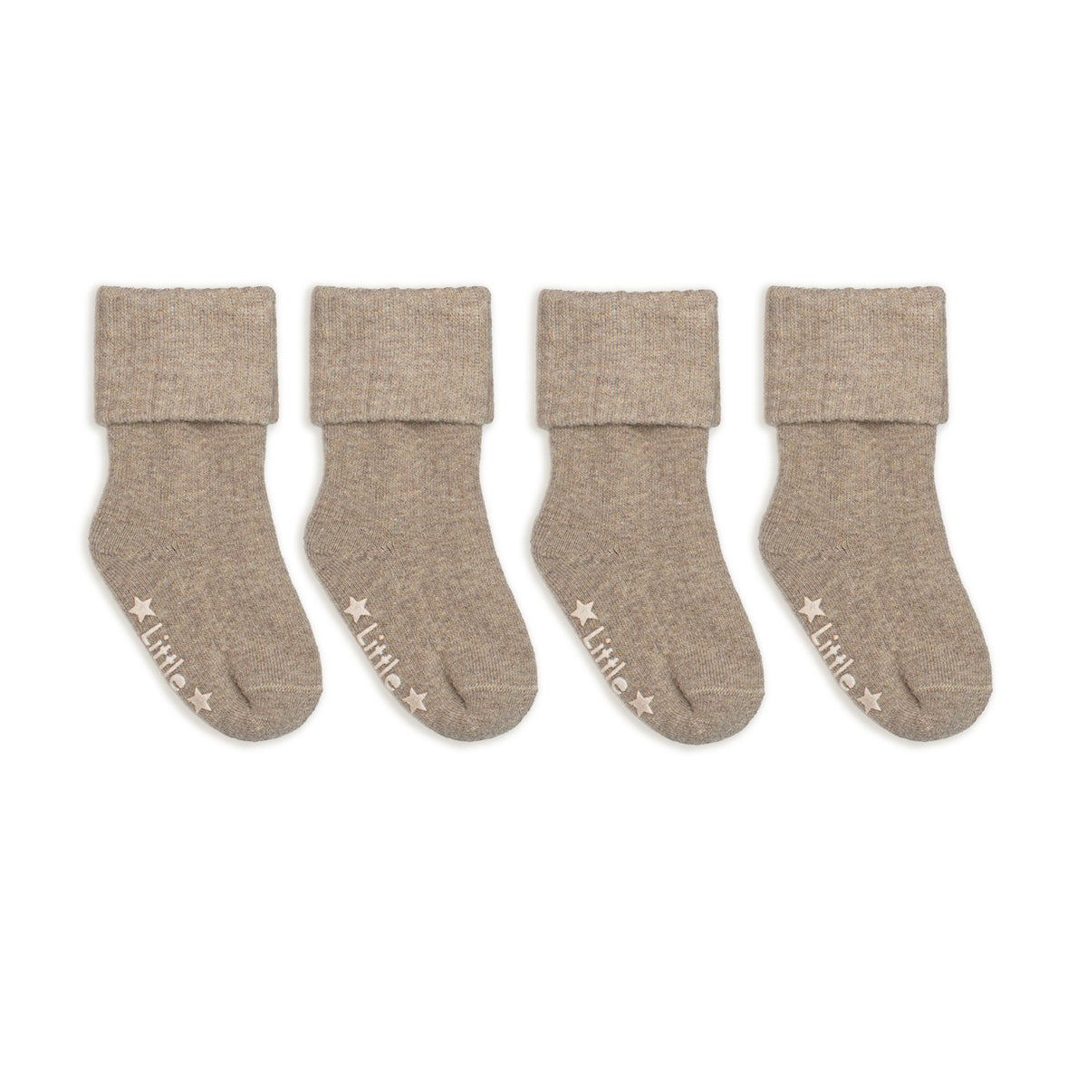 Cosy Non-Slip Stay-On Baby & Toddler Socks | Hazel | 4 Pack
