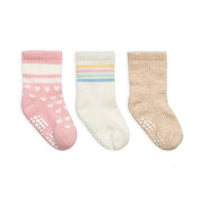 Non-Slip Stay-on Sporty Sock | Pink | 3 pack