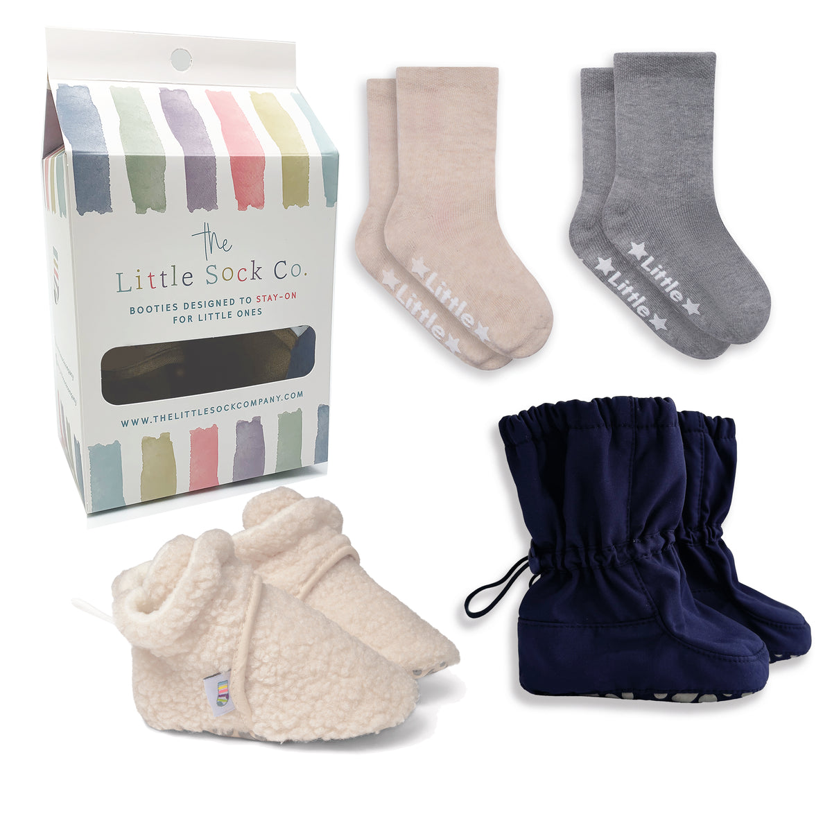 Baby Pram Walk Bundle | Stay-On Booties & Socks