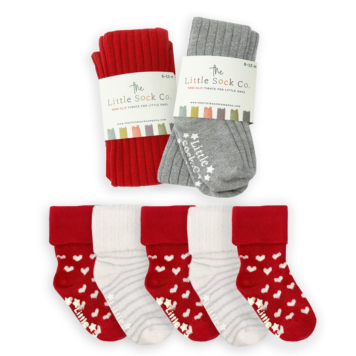 Red & Sparkle Tights & Sock Set ✨ Christmas Cosy ✨ Bundle & Save