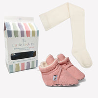 Bundle of Rose Stay-on, Non-Slip Booties & Cosy Non-slip Tights