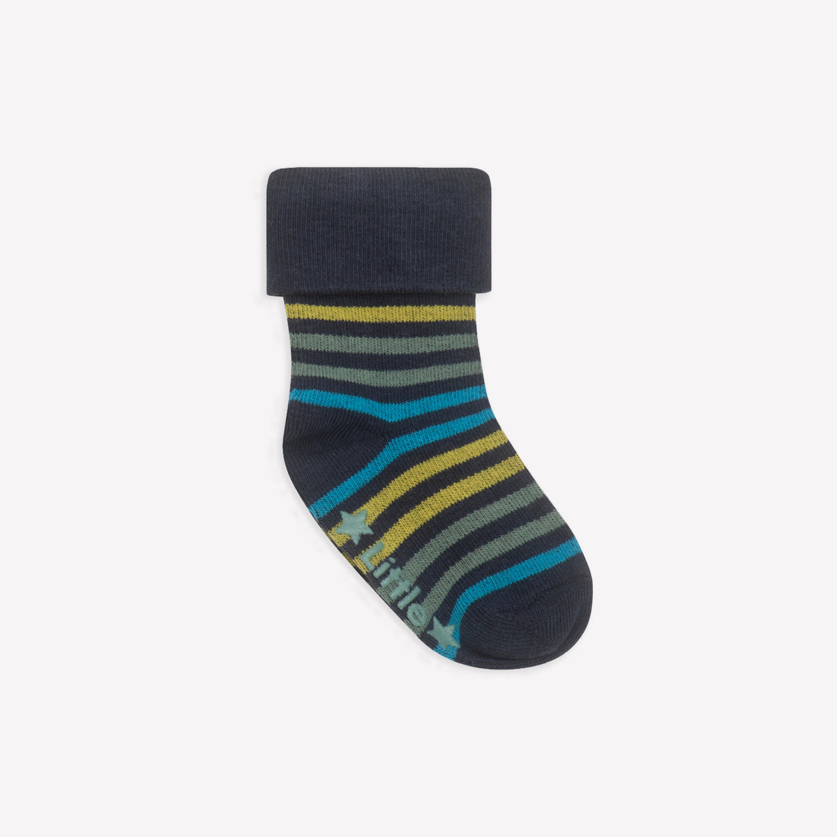 Non-Slip Stay-on Baby & Toddler Socks in Samuel Stripe