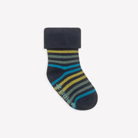 Non-Slip Stay-on Baby or Toddler Socks in Samuel Stripe