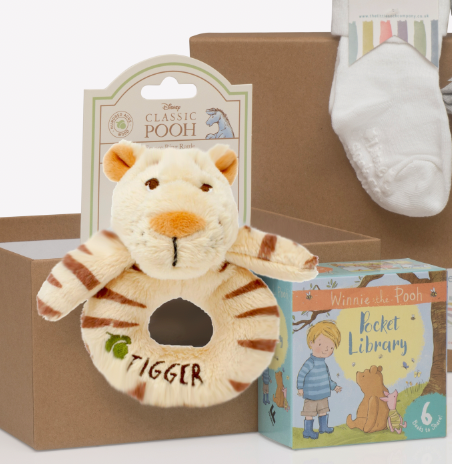 Tigger Rattle and Book Newborn and Baby Gift Set