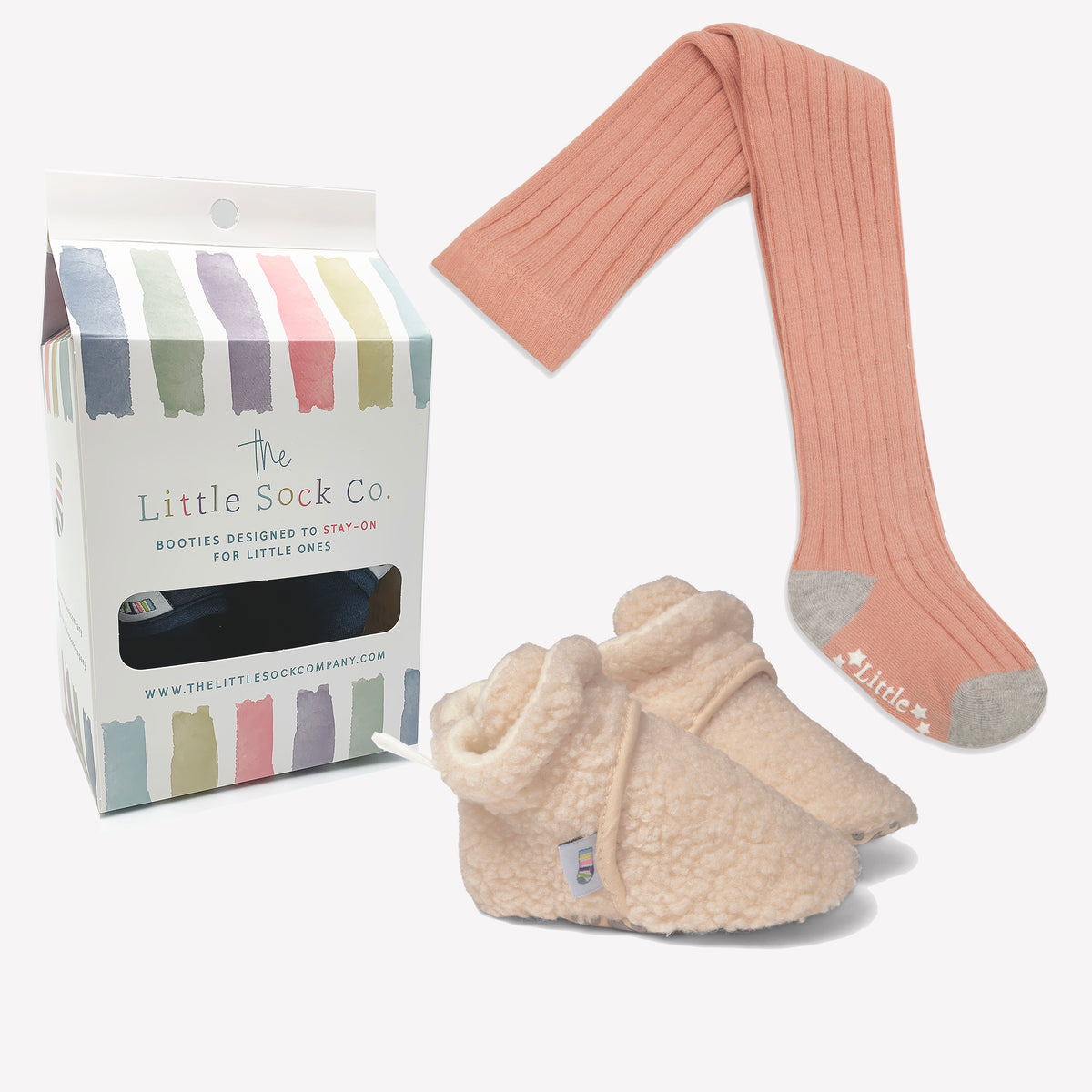 Bundle of Sherpa Stay-on, Non-Slip Booties & Cosy Non-slip Tights