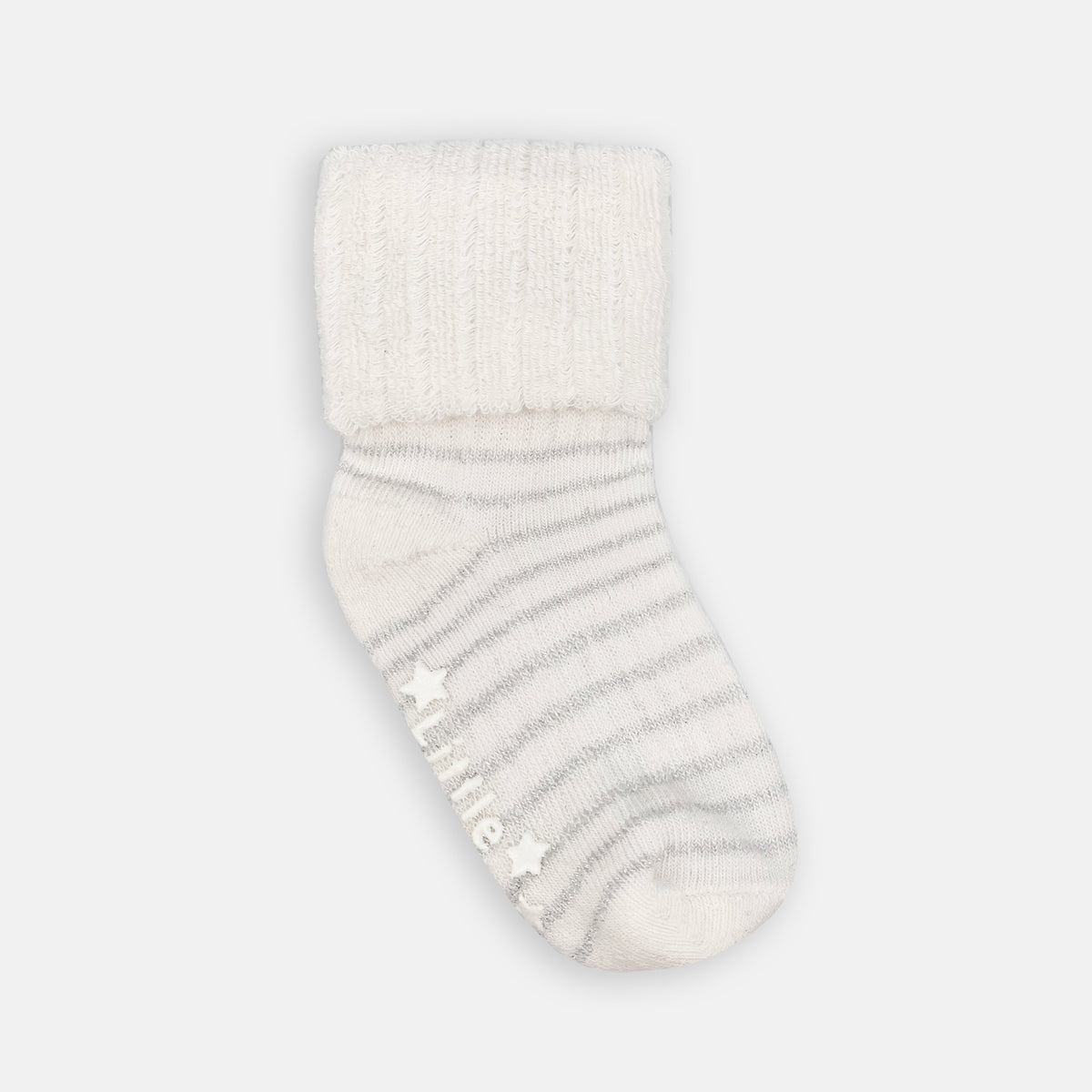 Cosy Stay-On Non-Slip Baby Socks in Sparkle Stripe