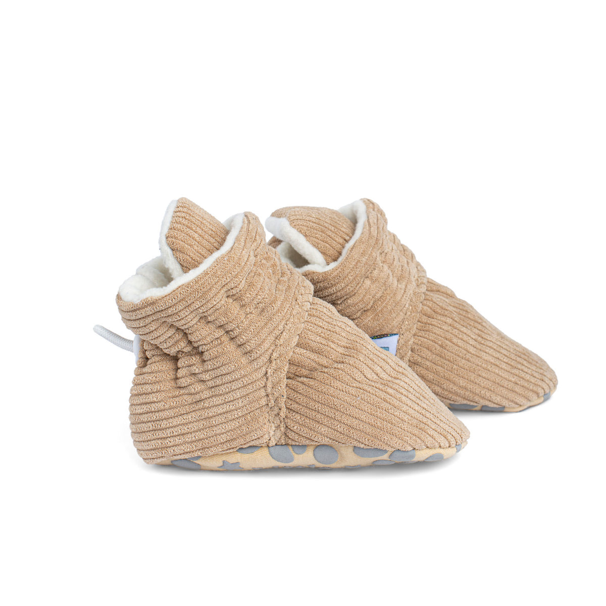 Corduroy Stay-On Baby & Toddler Booties | Caramel