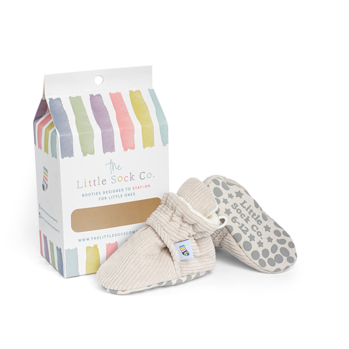 Corduroy Stay-On Baby & Toddler Booties | Fawn