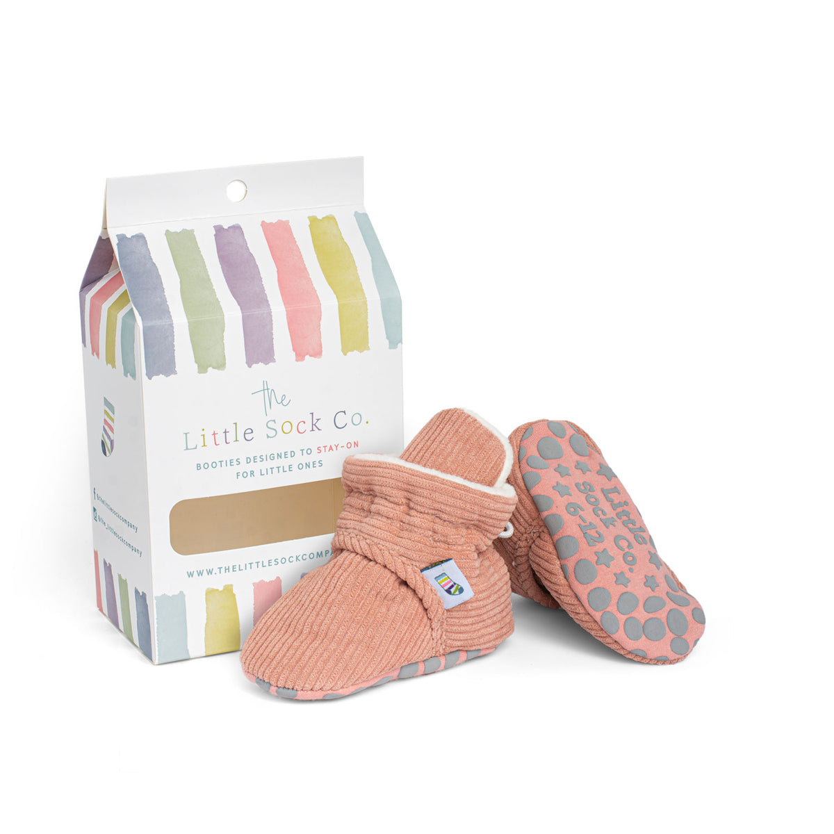 Corduroy Stay-On Baby & Toddler Booties | Rosewood