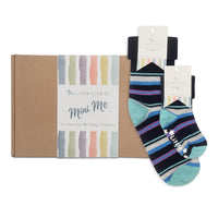 Mini Me Matching Sock Gift Set in Sydney Stripe - The Perfect Gift for Birthday's, Mother's Day or Father's Day