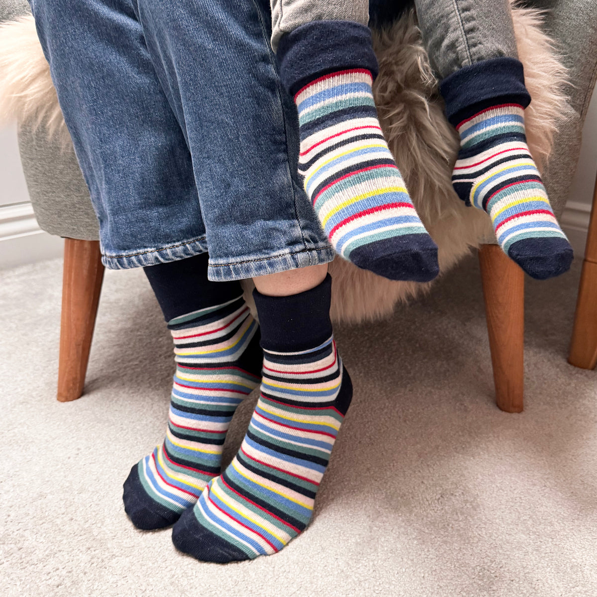 Mathing Socks Adults Mini Me Matching Socks in Taylor โ The Little Sock Company