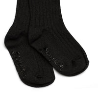 Girls’ Jet Black Sparkle Non-Slip Party Tights – Ages 2–8