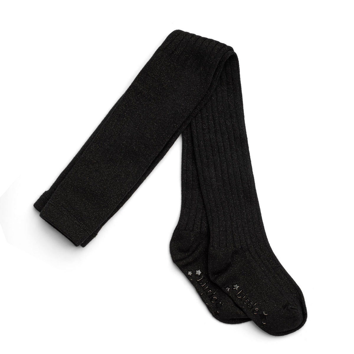 Girls’ Jet Black Sparkle Non-Slip Party Tights – Ages 2–8