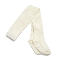 Girls’ Cream Pearlescent Non-Slip Party Tights – Ages 1–4 Years