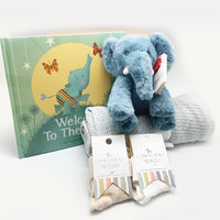 Welcome to the World + Sibling - Luxury Gift Set Combo - Something for a Newborn & their older Brother or Sister