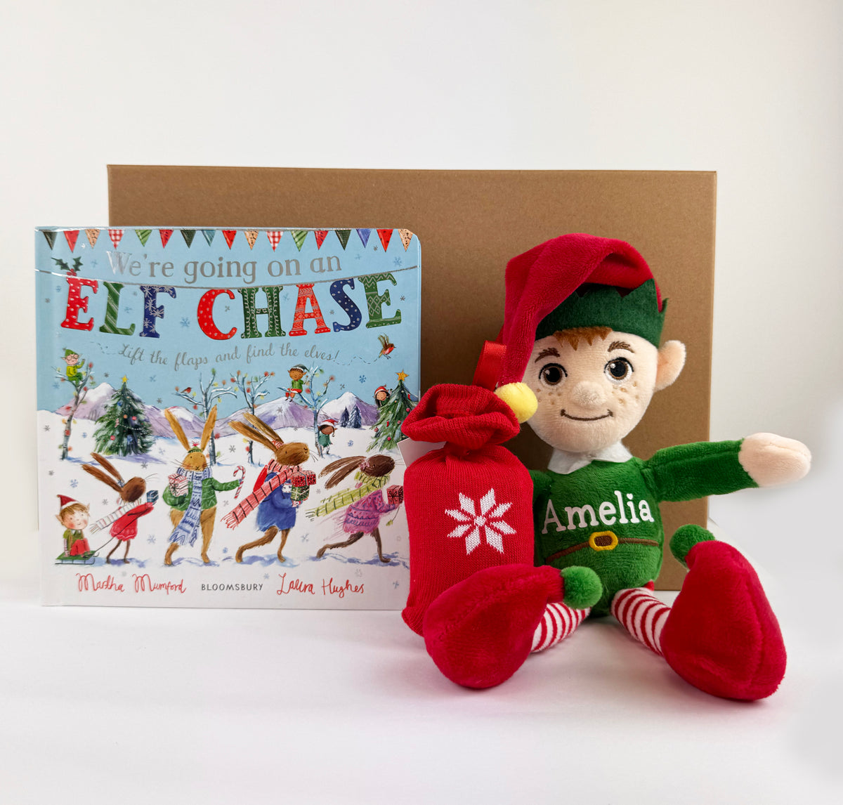 Personalised - Elf Chase Baby and Toddler Christmas Gift Set