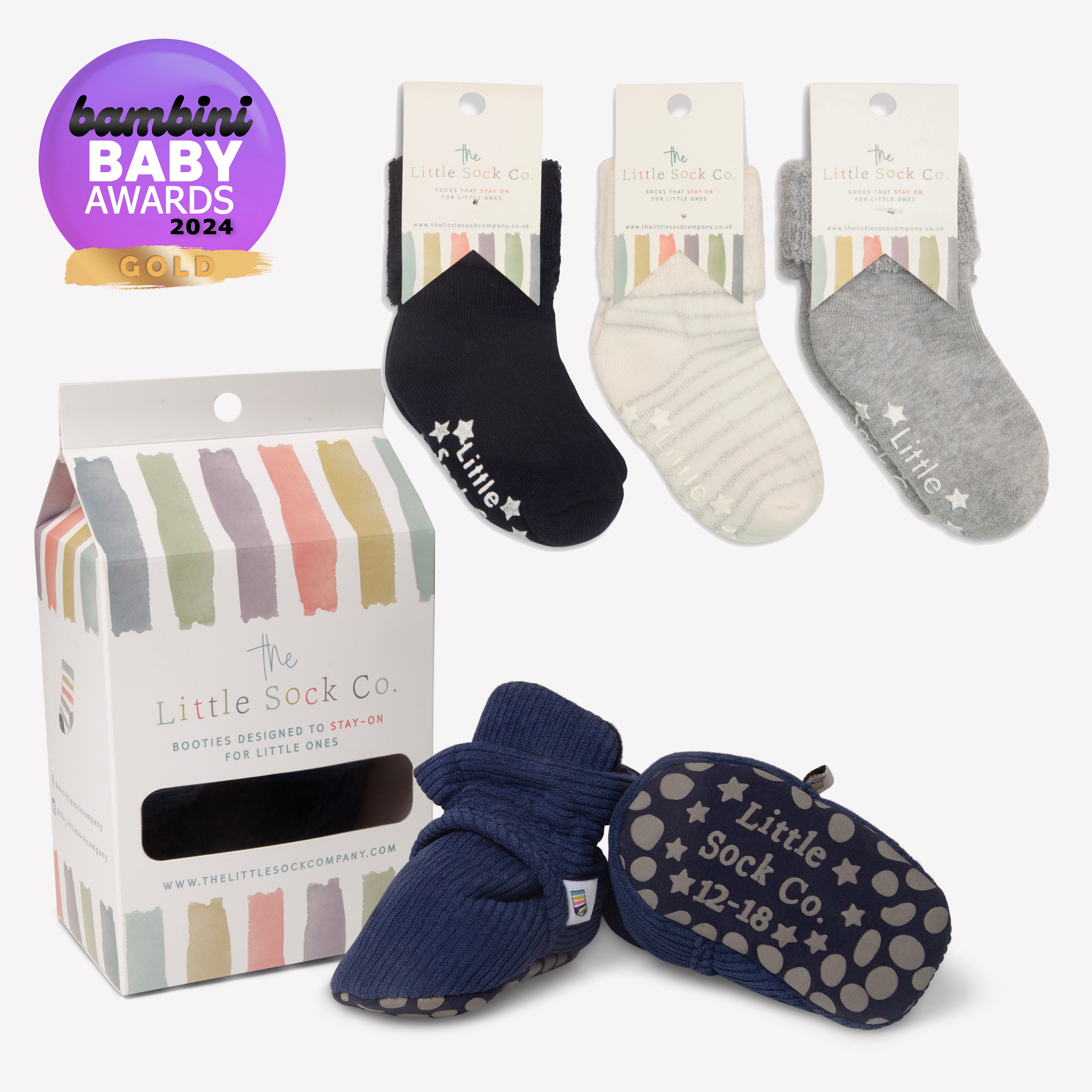 Stay on Non Slip Booties Perfect pram Slipper or Baby Carrier boot Pistachio Green Corduroy The Little Sock Company