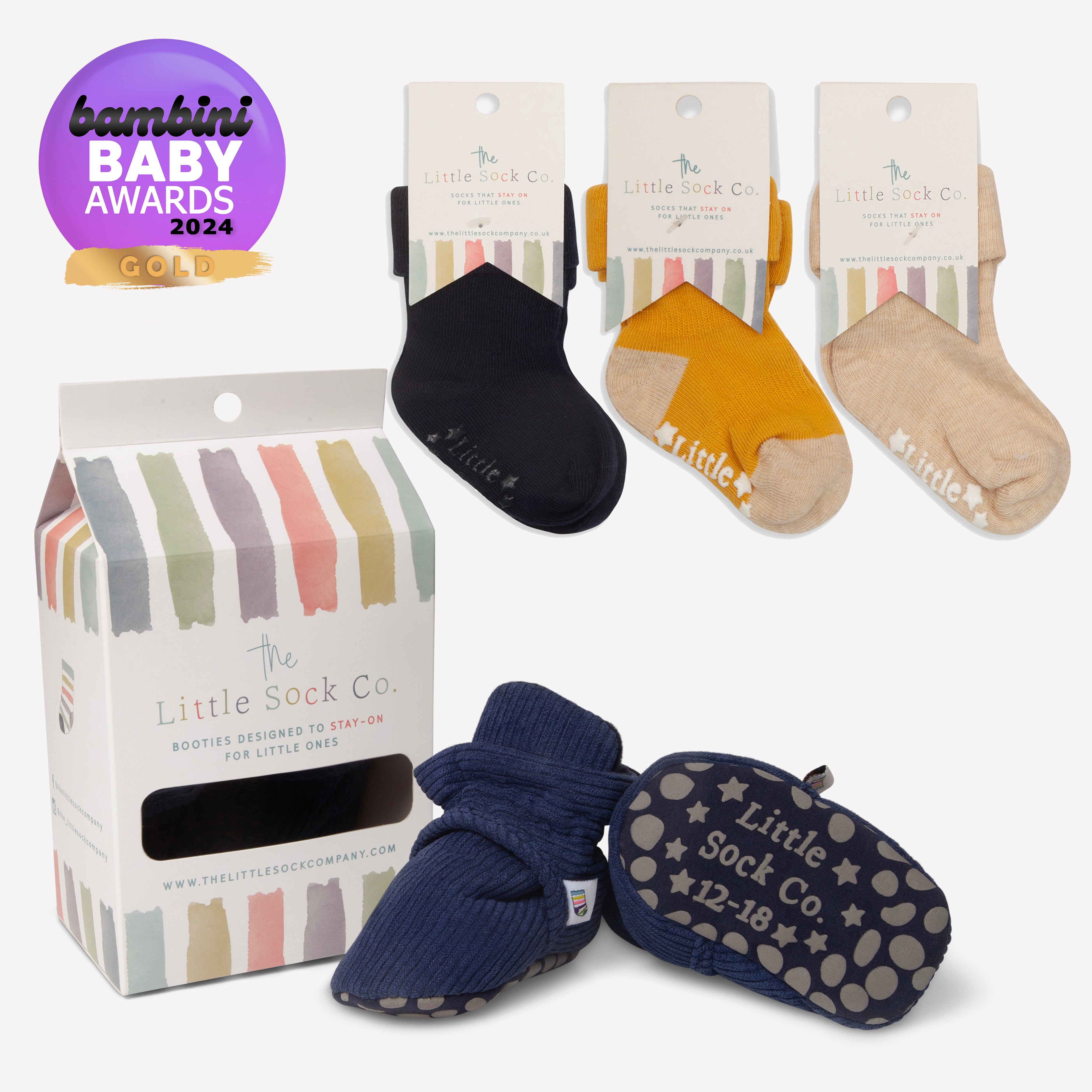 Stay on Non Slip Booties Perfect pram Slipper or Baby Carrier boot Pistachio Green Corduroy The Little Sock Company