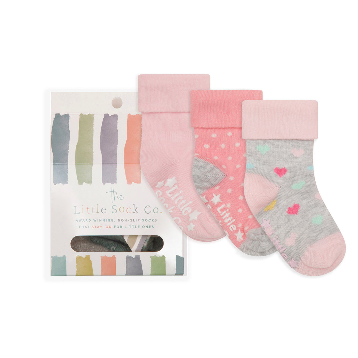 Gift Box of Socks - 3 Pairs of Original Non-Slip Stay-on Socks