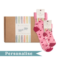 Amore ♥️ Personalised Mini Me Matching Adult and Child Family Socks Gift Set  - The Perfect Personalised Valentines or Mother's Day Gift