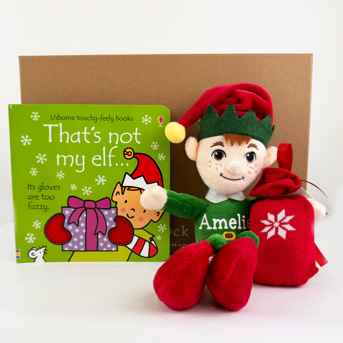 Personalised - That's Not My Elf Baby and Toddler Christmas Gift Set