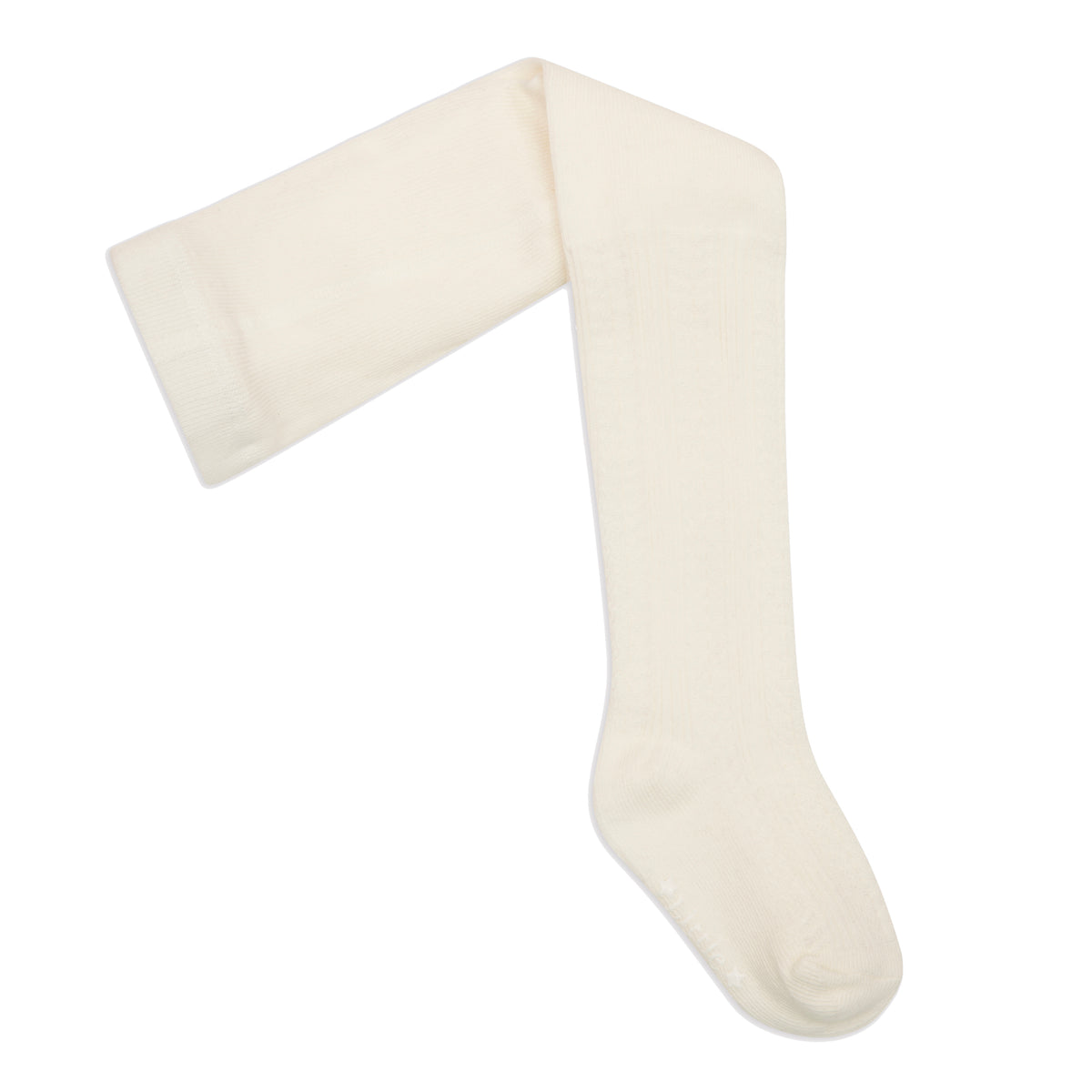 Non-Slip Baby & Child Cable Knit Tights | Cream