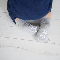 Non-Slip Stay On Baby and Toddler Socks - 3 Pack in Navy, Mustard & Grey Star