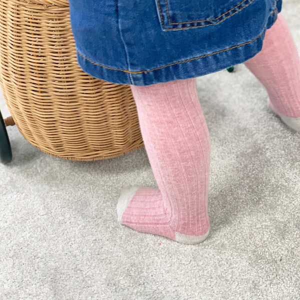 Non-Slip Baby & Toddler Tights in | Dusty Pink