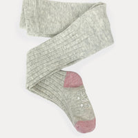 Non-Slip Super Soft Ribbed Baby and Toddler Tights in Grey Marl