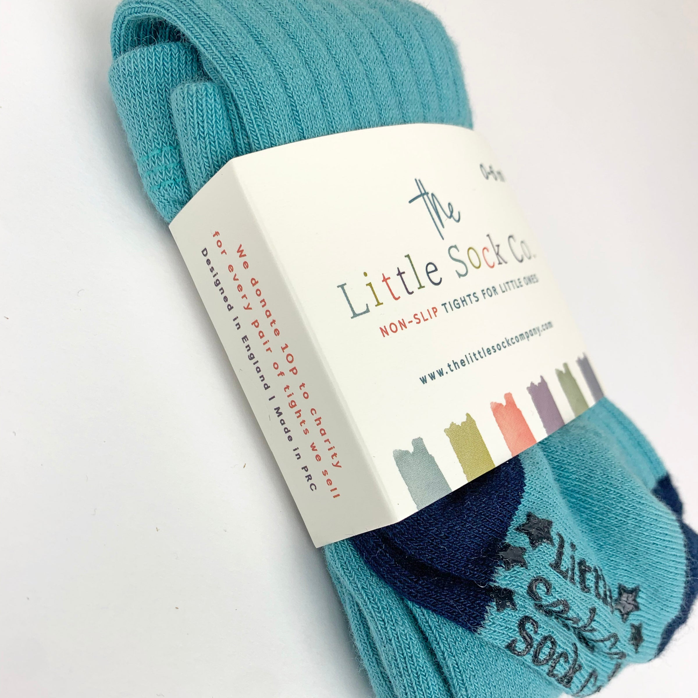 Non-Slip Super Soft Ribbed Baby and Toddler Tights in Aqua - 0-2 Years –  The Little Sock Company