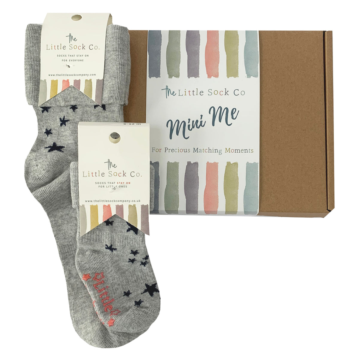 Mini Me Matching Adult and Child Family Socks Gift Set in Stars ⭐️ - The Perfect Gift for Birthdays or Christmas