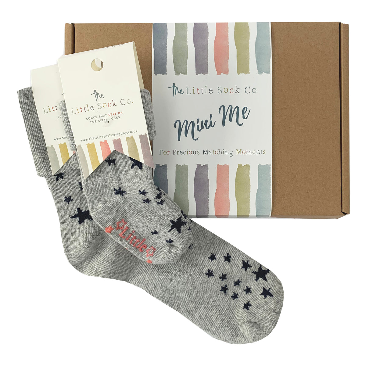 Mini Me Matching Adult and Child Family Socks Gift Set in Stars ⭐️ - The Perfect Gift for Birthdays or Father Day