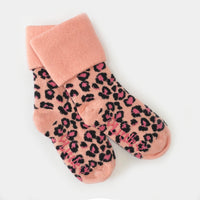 Non-Slip Stay On Baby and Toddler Socks - 3 Pack in Pink Animal