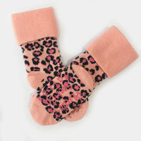 Non-Slip Stay On Baby and Toddler Socks - 3 Pack in Pink Animal