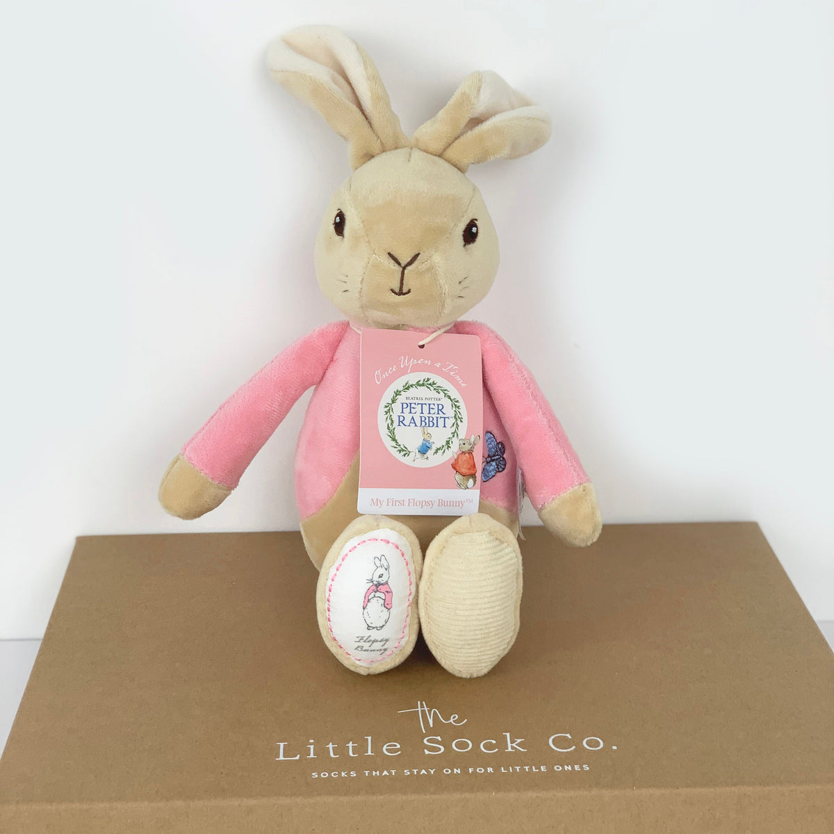 Flopsy Bunny Christmas Gift Set - Soft Cuddly Toy and Book for Baby and Toddler