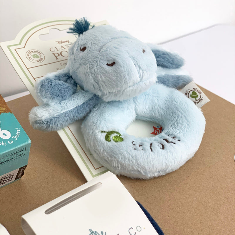 Eeyore Rattle and Book Gift Set - Newborn Baby Gift