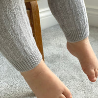 Cable Leggings & Frill Socks Bundle - Pink