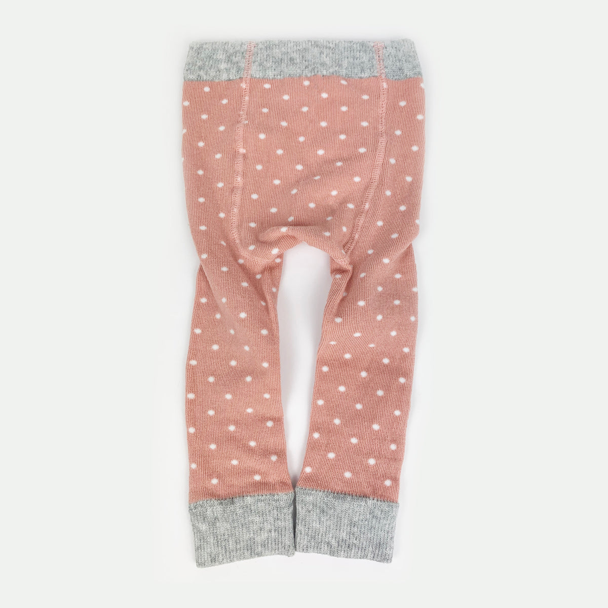 Baby Leggings with non-Slip Knees -Pink Spot Footless tights
