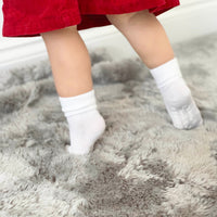 Talipes (clubfoot) Boots and Bar Socks - Non-Slip Stay On Baby and Toddler Socks - 3 Pack in Plain Snow White