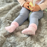 Non-Slip Stay on Baby and Toddler Socks - 5 Pack in Navy, Fairy Tale Pink & White