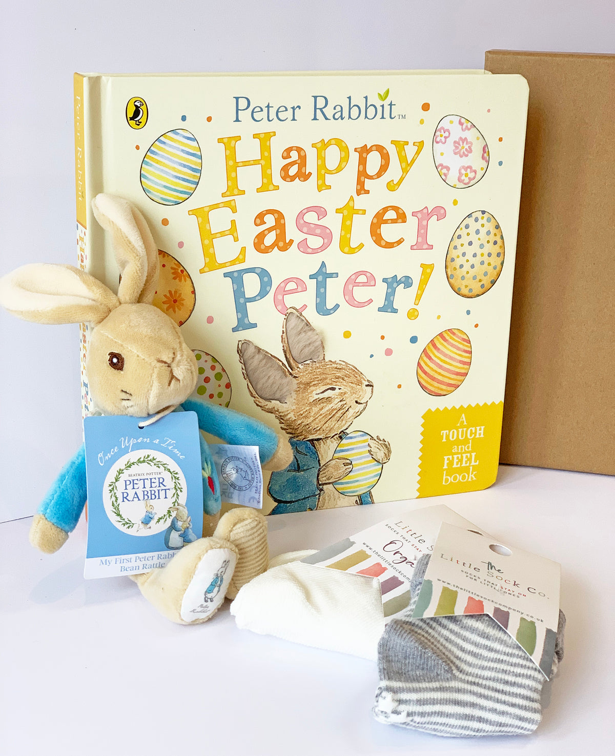 Peter Rabbit Touch & Feel - Happy Easter Peter Gift Set - Baby and Toddler Easter Gift Set - The perfect Chocolate Free Easter gift