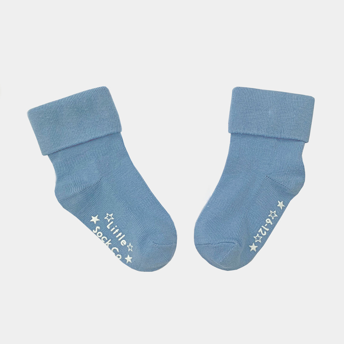 Non-Slip Stay On Baby and Toddler Socks - 3 Pack in Ocean Blue