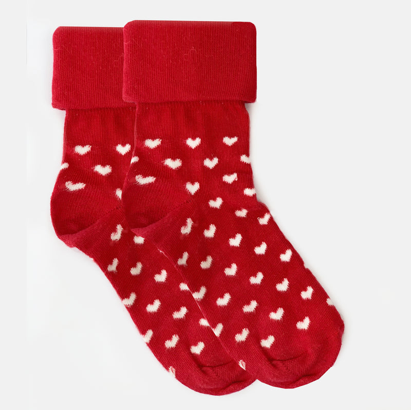 His & Her Matching Adults Socks Gift Set in Red Hearts ♥️ Perfect Valentines Day Gift